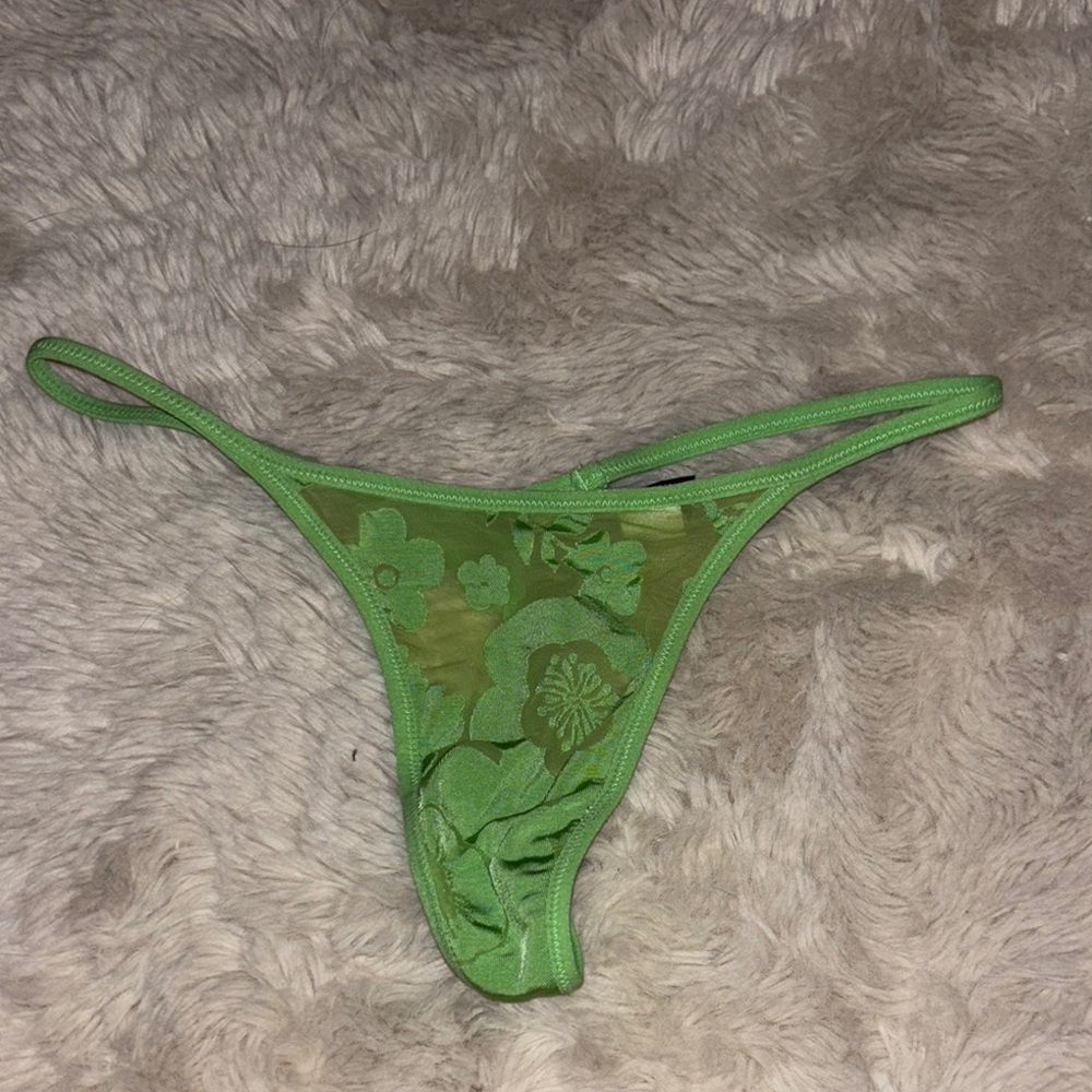 Victoria's Secret Green Floral Panties